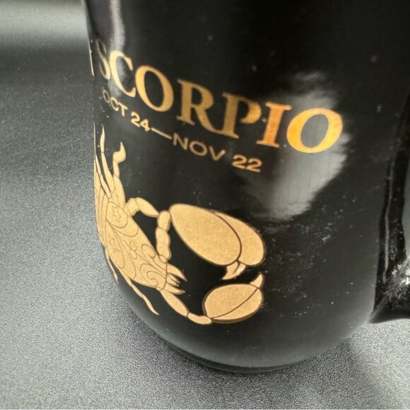 Scorpio Gold and Black Curved Coffee Mug - Picture 11 of 16